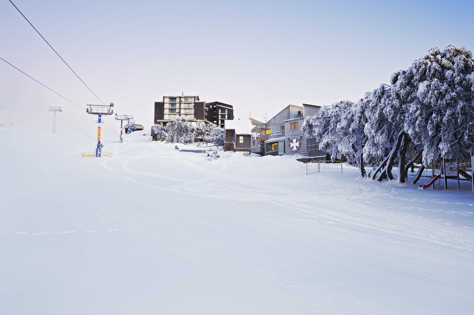 Mt Buller village from the slopes